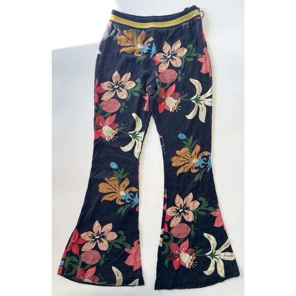 Black Farm Rio Calla Flared Floral Print Pants Size XS FLAWED - Picture 1 of 11